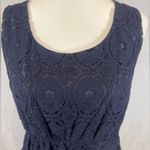 Valerie Bertinelli  navy cotton lace dress size 10 Photo 2