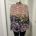 Phool Womens Floral Paisley Print Pleated Top Size 2X Boho Patchwork Y Neck Photo 5