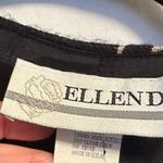 Ellen Tracy Ellen D 80’s Vtg Jacket Floral Metallic Black Multi Collarless V-Neck L Fits Med Photo 1