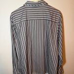 Foxcroft  Non-Iron Shaped Fit Striped Long Sleeve Button Down Shirt Size 16.  Photo 2