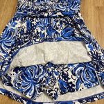Lilly Pulitzer  Blue Floral wyota skirted romper Photo 6