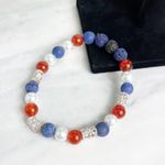 Aromatherapy Lava Stone Handmade Beaded Bracelet Photo 2
