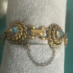 Signed Vintage Coro Bracelet Gold Tone with Aurora Borealis Rhinestones Photo 3