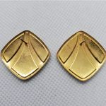 Vintage Retro Gold, Green, & Purple Earrings Gold Photo 2