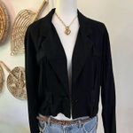 Vintage Connection Cropped Black Jacket 90s Minimalist Blazer Paris NY LA M Size M Photo 1