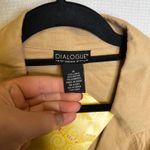 Dialogue  Women's Beige Linen Blend Belted Button Down Shirt Jacket Size M Photo 3