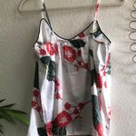 White floral asian cami tank top (Size S/M) Photo 1