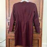 1. State EUC  Burgundy Wine Long Sleeve Faux Wrap Mini Dress, Size M Photo 1
