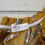 Romwe Floral Mustard Yellow Cropped Peasant Top Long Sleeve Cottagecore M Photo 5