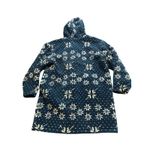 Vintage 90s LL Bean‎ Native Deep Pile Jacket Button Fleece USA Made Long Medium Blue Photo 3