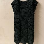 Forever 21 Vintage  Y2K Black Shimmery Ruched BodyCon Mini Dress Size M EUC Photo 8