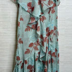 Free People  dress or maxi top floral sheer slip ruffled strappy slit boho Medium Photo 0