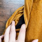 Modcloth • Mystery Master Dress fit & flare keyhole gold velvet velour stretch Photo 6