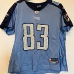 Vintage Tennessee Titans Marc Mariani Reebok Football Jersey WOMENS Sz L Blue Size L Photo 0