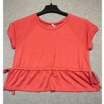 Tresics Women's Red Short Sleeve Cropped T-Shirt Size S Photo 0