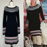 Athleta Cashmere Blend Fair Isle Knit Sweater Midi Dress Photo 1