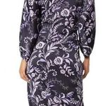 MISA Los Angeles Sylvia Floral Indigo Vines Wrap Midi Dress Size XS NWT Photo 1