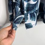 Chico's NWT Chico’s Knit Top Drift Gathered Neck Top Passport Blue XXL Chico’s 4 Stretch Photo 7