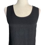 Vintage 90s Surf Turf Rayon Maxi Dress 12 Black Sleeveless Round Neck Pullover Photo 1