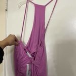 ASOS NEW  one shoulder cinched bodycon maxi dress fuschia pink size US 14 Photo 4