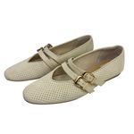 Dolce Vita Baylee Ballet Flats Bone Perforated Suede Cream Mary Jane 8 White Photo 7