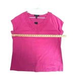Ralph Lauren Lauren  Womens Magenta Peasant Short Sleeve, 2x Photo 3
