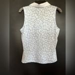 Laura Ashley  Polo Shirt M Blue
Floral Zip Collar Golf Tennis
Pickleball UPF Photo 1