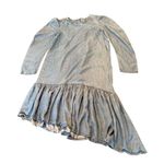 ZARA TRF Women's Asymmetric Ruffled Hi-Low Dress Blue Size S Photo 2