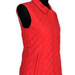 Peter Millar | Small | Women's Red Quilted Lightweight Rainbow Plaid Lined Vest Photo 7