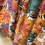 90 Clothing Comp Floral Dress Women's XL Lined Ruching Knee Length Trendy Work # Photo 3