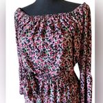 Michael Kors  Floral off shoulder cinch tie waist ruffle flare bell sleeve dress Photo 8