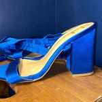 Lulus Blue Lace- Up Heels Photo 3
