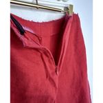 Reformation Orange linen straight leg pants Raw hem Cropped Surplus Lux size 4 Photo 9