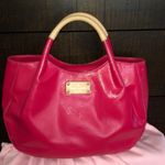 Kate Spade  HOT PINK LEATHER TOTE PURSE W/DUSTER Photo 1