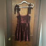 NWT House of Harlow 1960 x REVOLVE Velvet Mini Dress Bow Ribbon Shoulder S Red Photo 2