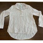Rachel Zoe Linen Preppy Lagenlook Top Women Large Resort Beach Cruise Vacation Photo 0