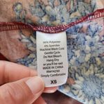 LuLaRoe  Crimson Navy Floral Knit Bodycon Dress Size XS (2-4) Photo 5