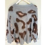 Animal Leopard Sweater Women Large Blue Photo 2
