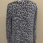 Merona Gray Animal Print Long Sleeve Sweater Top Photo 1