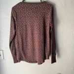 Kerin Hart Y2k Brown Floral Thermal Henley Long Sleeve Shirt Size M Bella Swan Size M Photo 7