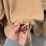 Aerie Warm Tan Sherpa Cowl Neck Sweater Boxy Slouch Size Large Photo 4