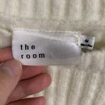 The Room  Cream Crop Sweater with Faux Fur Sleeves Size M Photo 1