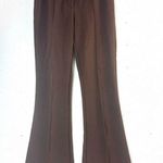 Meshki  S High Waisted Flare Tall Mocha Ponte Trouser Pants Photo 0