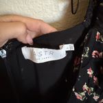 ASTR The Label floral long sleeve milkmaid satin midi dress Sz Large Black Ditsy Photo 5