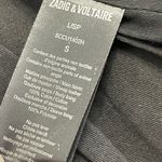 Zadig & Voltaire  Cafe Racer Moto Leather Jacket Black Wolf Size Small Unisex Photo 9