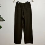 Halara High Waisted Straight Leg Button Pants XS Olive Green Forest Night NWT Photo 1