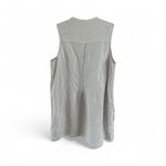 Faherty  Isha Linen Dress Womens Mini S Purple White Striped Button Front Pleated Photo 2