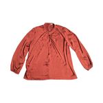Grace Karin  Rust Long Sleeve Bowknot Blouse Size: XL Photo 1