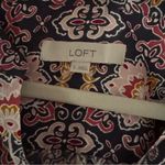 Loft  Medallion Dress Women’s Small Navy Pink V Neck Wedding Guest Date Spring Photo 2