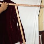 Eileen Fisher M Red Velvet Silk Top Goth Vampire Dark Sexy V-Neck Romantic Party Photo 7